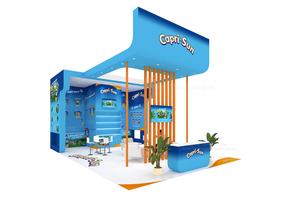 บูธแสดงสินค้าเคลื่อนที่แบบพกพาขนาด 20x30 พร้อมชั้นวางของ ทำจากอลูมิเนียมและผ้า ปรับแต่งสีได้ ติดตั้งง่าย รวดเร็ว - Product Image 2