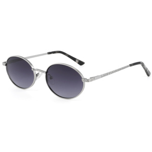 Unisex <b>Round</b> Metal <b>Frame</b> <b>Sunglasses</b> Brown Gradient Lenses 100% UV Protection Retro Casual Style for Adults - Product Image 5