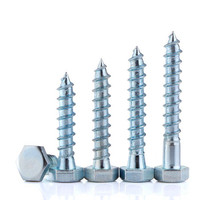 Vis de suspension et goujons métalliques zingués pour bois (vis métriques en acier au carbone)