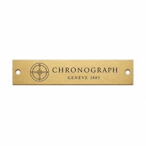 Gravierte Logo-Metallplatte, Individuelles Metall-Logo, Aluminium Lasergravierter Text für Modeaccessoires und Markenpräsentationen - Product Image 1