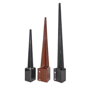 Heavy-Duty 91x150x750mm galvanisé hélicoïdal d'ancrage au <span class=keywords><strong>sol</strong></span> Pile métal acier matière plastique pour la fixation de poteau <span class=keywords><strong>en</strong></span> <span class=keywords><strong>bois</strong></span> revêtement de zinc - Product Image 1