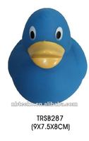 Jouet flottant de bain de bébé coloré promotionnel petit canard jaune course numérotée canard en caoutchouc PVC