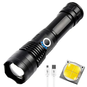 Taschenlampe Torche Linterna Đèn Flash Zoom Cắm Trại Ngoài Trời Mạnh Mẽ Đèn Pin Led Chiến Thuật Xhp70 Xhp50 Sạc Được USB