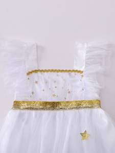 Costume d'ange pour enfants Robes de choeur pour filles avec bandeau <span class=keywords><strong>halo</strong></span> ange Habillage de Noël Cosplay - Product Image 5