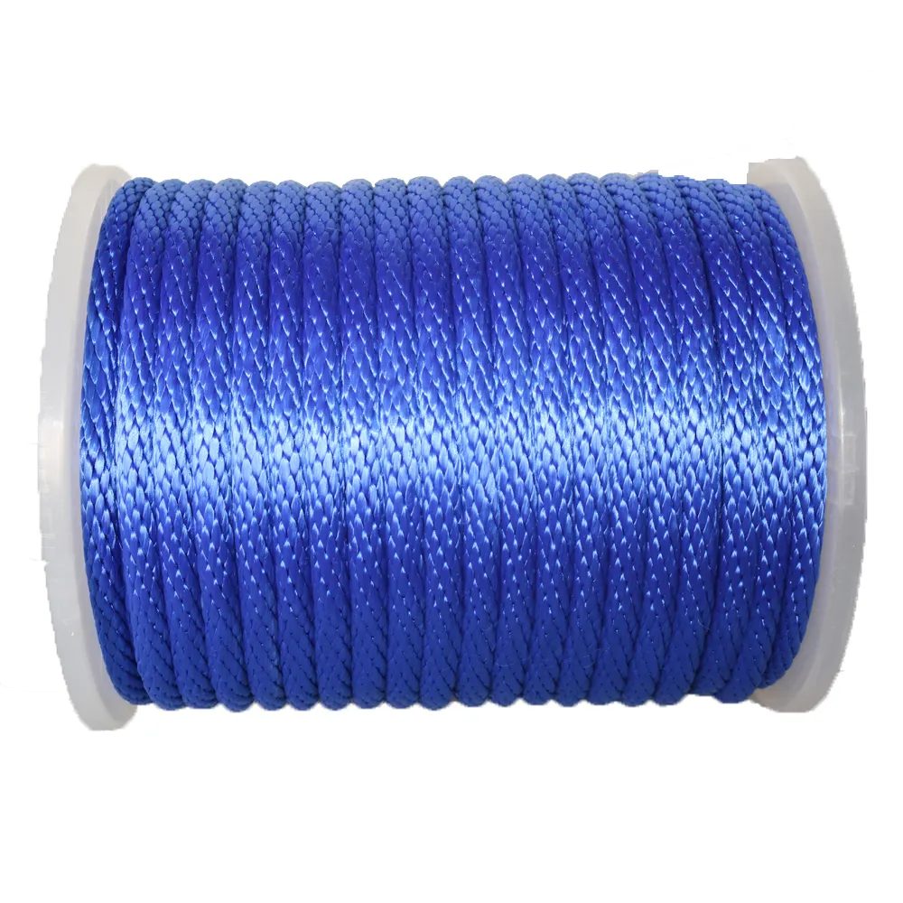 Blu Verde 3/8 pollici Solido poliestere Intrecciato corde corda di Nylon Dock Linea/Ormeggio Linee di plastica spago