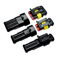 Connecteur Étanche Automobile AMP Mâle/Femelle PA66/Contacts Cuivre Étamé Terminal HID Faisceau de Câblage 23 Broches