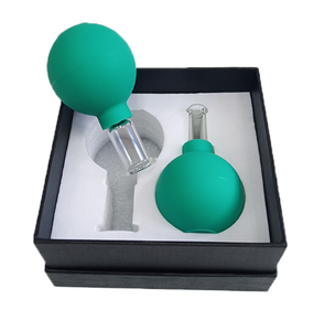 Juego <span class=keywords><strong>de</strong></span> ventosas faciales <span class=keywords><strong>de</strong></span> vidrio <span class=keywords><strong>de</strong></span> silicona con ventosas caqui anticelulíticas <span class=keywords><strong>de</strong></span> 2 piezas, vacío <span class=keywords><strong>de</strong></span> succión <span class=keywords><strong>de</strong></span> PVC para masaje corporal y facial - Product Image 4