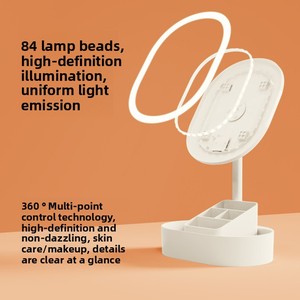 Specchio da Trucco Pieghevole Compatto con Luce, Schermo Touch, Portatile da Viaggio con Luci e Ingrandimento - Product Image 3