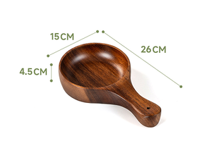 Bol en bois massif de style japonais fait à la main poignée camphre laurier salade/fruits/cornichon bol à soupe bol de style japonais fait à la main - Product Image 4