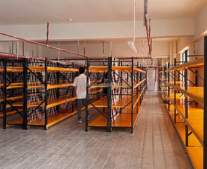 XieDa rak penyimpanan Multi-Level, rak penyimpanan baja baja Multi-Level kapasitas 4 lapis 200kg/lapisan - Product Image 2