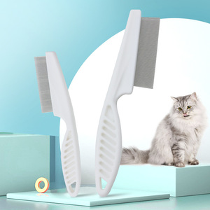 Peines Plegables para Mascotas, Herramientas de Aseo para Perros y Gatos para Eliminar Pulgas, <span class=keywords><strong>Caspa</strong></span> y Manchas de Lágrimas - Product Image 1