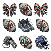 Applique de football personnalisée, durable et lavable pour film vinyle thermocollant, patch pour vêtement