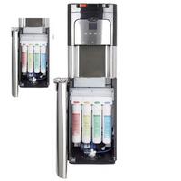 Distributeur d'eau à chargement par le bas pour usage domestique, sur pied, chaud et froid, avec refroidisseur d'eau en bouteille et filtres RO à quatre étapes