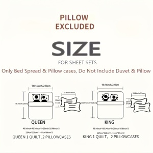 Parure de lit BOYA imprimée avec de belles coutures, 100 % polyester, écologique, toutes saisons, avec housse de lit respirante - Product Image 3