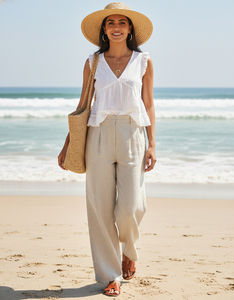 Vestido de Playa de Tela Fresca y Cómoda para Mujer, Estilo Casual, Ligero e Ideal para Clima Cálido - Product Image 4