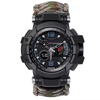 Bracelet en métal imperméable personnalisé, couteau, boussole, montre, kit de survie d'urgence pour l'escalade, sac de voyage inclus, haute qualité