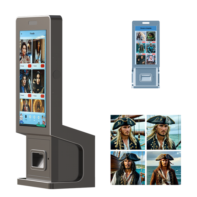 43 Inch Mini Selfie Photo Booth Vending Machine with Printer and Camera Metal Coin Operate for Parties and Sale