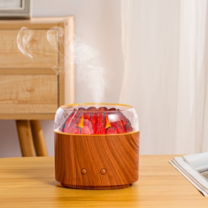 Nuevo Humidificador Ultrasónico y Difusor de Aroma con Simulación de Horno, 160ml, Mini, Silencioso, para Hogar y Hotel, 1 Año de Garantía, Terapéutico - Product Image 1