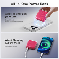 Tren Terbaru 2025 PD 22.5W 5000mAh Baterai Li-Polymer Pengisi Daya Nirkabel Mini & Power Bank Portabel Fungsi Magnetik Pengisian Cepat