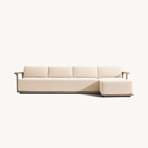 Ensemble de canapés modulaires en teck pour l'extérieur, idéal pour appartement, salle de sport, villa, patio, jardin, pour les loisirs en plein air - Product Image 4
