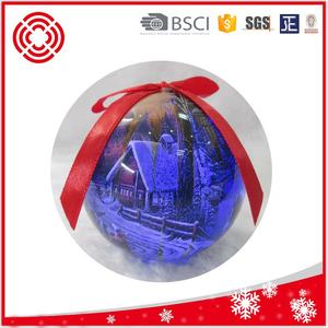 Boule De <span class=keywords><strong>Noël</strong></span> enveloppée de papier imprimé de haute qualité avec lumière LED Bolas De Navidad - Product Image 4