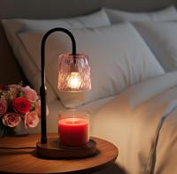 Lampe chauffe-cire électrique sans fumée style mosaïque en verre avec minuterie et variateur de luminosité réglable