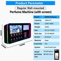 Distributeur de parfum intelligent mural, système de pulvérisation de senteurs, fonctionne avec pièces de monnaie et QR code, distributeur de parfum commercial