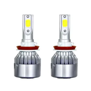 COB CSP ZES 72W 7600lm H8 H9 H11H4 H7 H11 H13 9006 Mobil DC9V-36V Led 6000K Lampu Sorot Rendah Kabut Lampu Mobil