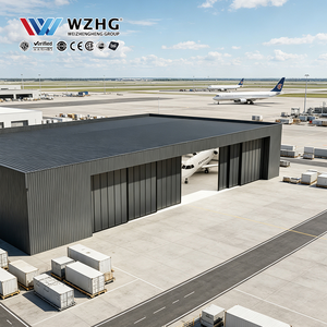 โรงเก็บเครื่องบินสำเร็จรูปโครงสร้างเหล็กสำหรับสถานที่การบินเชิงพาณิชย์ - Product Image 1