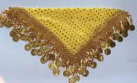 Écharpe à paillettes personnalisée en maille brillante US-Euro Mouchoir de mariée de mariage assyrien Yalikhta