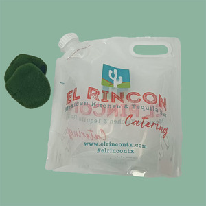 Bolsa de plástico PE reciclable ecológica impresa personalizada bolsa de boquilla para bebidas con impresión de huecograbado - Product Image 4