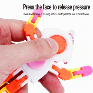 Nouveau jouet sensoriel Pop Bubble Fidget Spinner robot déformable qui brille dans le noir pour la décoration de sac à dos - Product Image 5