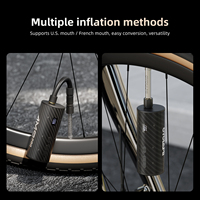 Pompe à vélo CYCLAMI Air 2 en 1 avec feu arrière, 130 PSI, pompe électrique portable, mini pompe à vélo pour valve Presta et Schrader