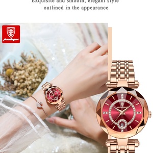 Reloj de Pulsera de Lujo POEDAGAR, Elegante, Resistente al Agua, de Acero Inoxidable, de Alta Calidad, para Mujer, con Diamantes, de Cuarzo - Product Image 5