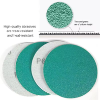Papier abrasif de moyenne dureté / Disque abrasif rond à crochets et boucles avec trous ou sans trous, épaisseur 1,2 mm pour automobile