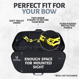 Étui de transport pour arc composé étanche personnalisé, sac à arc durable avec poche pour flèches et sangle de sac à dos, rembourrage pour la chasse - Product Image 6