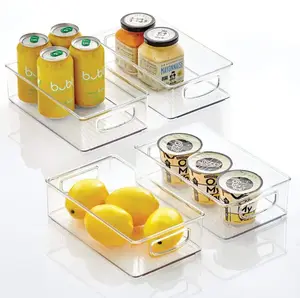 2/4 /6包冰箱冰箱箱冰箱整理器可堆叠食品存储容器BPA免费抽屉整理器
