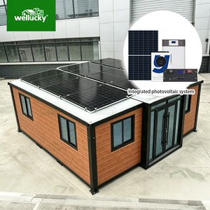 Unité de logement modulaire préfabriquée à énergie <span class=keywords><strong>solaire</strong></span> avec salle de bain pour <span class=keywords><strong>maison</strong></span> conteneur hors réseau, <span class=keywords><strong>maison</strong></span> conteneur pliable et extensible - Product Image 1