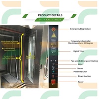 Four à convection rotatif numérique commercial à gaz et électrique en acier inoxydable neuf pour viande, pain, gâteaux et biscuits