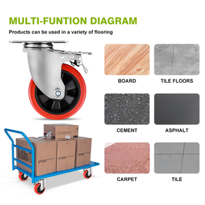 Mittel-und Hoch leistungs rad 6 "Pu Silent Universal rad mit Brems-Industrie rollen - Product Image 5