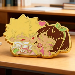 Aimants de réfrigérateur en alliage de zinc émaillé personnalisés en gros, 2D 3D, dessins animés mignons, anime, aimant de réfrigérateur, souvenir, cadeau - Product Image 4