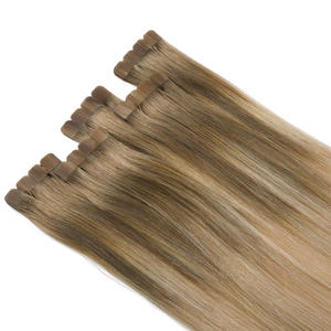 K.S WIGS High-Shine Luxurious 100% Double Drawn Remy Human Hair Glamorous Look for Special Events 12-28 Inches Mini-<b>Tape</b> Hair - Product Image 6