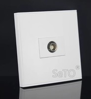 Placa de Pared para Conector Hembra BNC de Cámara CCTV Tipo SeTo 86, Placa Keystone, Piezas de Telecomunicaciones, Material ABS, Negro, CE