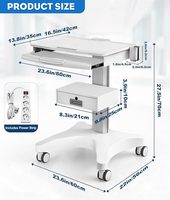 Chariot dentaire mobile pour clinique hospitalière, scanner intra-oral, station de travail médicale avec tiroir de rangement et roulettes silencieuses OC-3