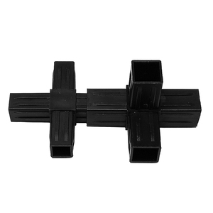 Conector de plástico 3D de 4 vías para tubo cuadrado de 25 mm para ensamblaje de estructuras de tubos cuadrados - Product Image 2