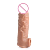 Manchon en silicone étanche pour l'orgasme oral, design réaliste dents de loup, jouet souple pour adulte, extenseur de pénis, plaisir amélioré, qualité supérieure pour hommes