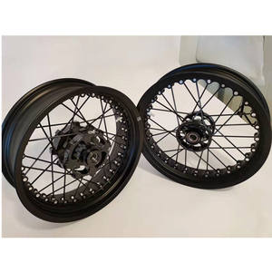 Street Bike 2.5*19 " / 4.25*17" Tubeless Spoked Wheels Jantes Set Fit for R1250GS Full Black Wheels - Product Image 4