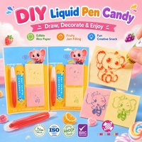 Groothandel op maat gemaakte DIY vloeibare jam pen snoep eetbaar kleverig rijstpapier knijpbaar fruitig saus speelgoed snoep kinderfeestje