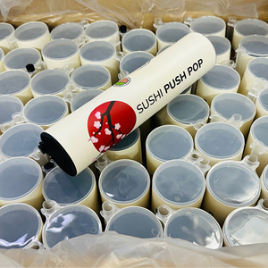 Tube en carton cylindrique pour sushi avec logo personnalisé 3.0, emballage alimentaire de qualité supérieure avec boîte à sauce en papier - Product Image 2