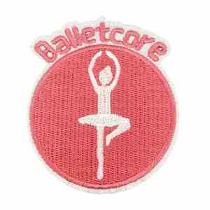 Parche Termoadhesivo de Bordado Computarizado, Serie Rosa de Dibujos Animados, Arte de Danza, Bailarina, Decoración para Prendas - Product Image 5